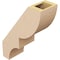 Ekena Millwork 5-inch W x 12-inch D x 16-inch H Ridgewood Rough Cedar Woodgrain TimberThane Knee Brace, Primed BRCUR05X12X16RIDRCPR - alternate 3